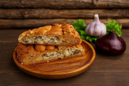 Пирог с курицей и картофелем